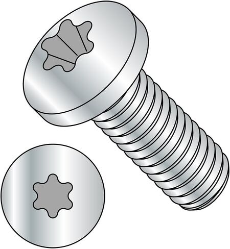 Small Parts MI51614583 Steel Pan Head Machine Screw, Zinc Plated, Meets ISO 14583, T25 Star Drive, M5-0.8 Thread Size, 16 mm Length, Fully Threaded, Import (Pack of 100) in Saudi Arabia