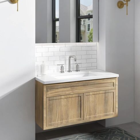 PARLOS Brushed Nickel Faucet for Bathroom Sink 3 Hole, 8 Inch Widespread Bathroom Sink Faucet, Two Handle Vanity Faucet with cUPC Supply Lines, 1.2GPM, 1437502PD in Saudi Arabia