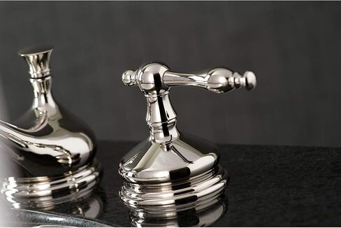 Kingston Brass KS1166NL Heritage Widespread Bathroom Faucet, Polished Nickel, 5.5 x 3.5 x 2.75 in Saudi Arabia