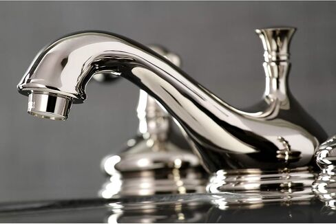 Kingston Brass KS1166NL Heritage Widespread Bathroom Faucet, Polished Nickel, 5.5 x 3.5 x 2.75 in Saudi Arabia