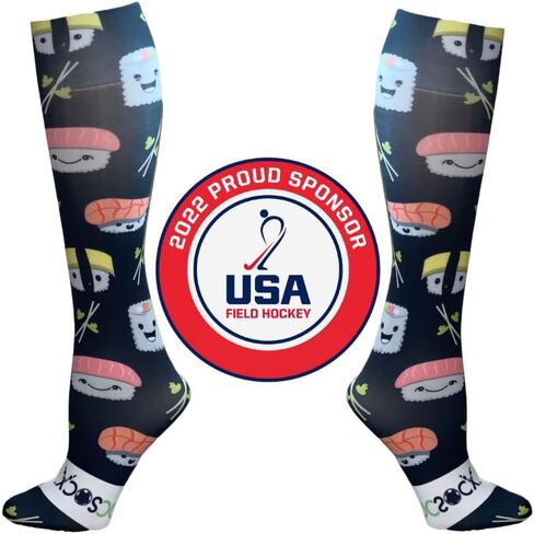 Hocsocx Smiley Sushi Socks Performance Liner Moisture-Wicking Protection for Field Hockey, Ice Hockey, and Soccer in Saudi Arabia