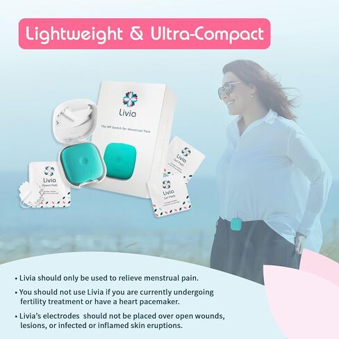 Livia Flower Pads, 1 Set Electrodes - Stick-on Pads for Period Cramps - Requires Livia Portable Device to Deliver Menstrual Pain Relief Support in 30-60 Seconds - Comfortable, Lightweight, Discreet in Saudi Arabia