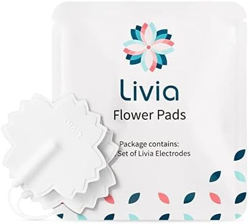 Livia Flower Pads, 1 Set Electrodes - Stick-on Pads for Period Cramps - Requires Livia Portable Device to Deliver Menstrual Pain Relief Support in 30-60 Seconds - Comfortable, Lightweight, Discreet in Saudi Arabia