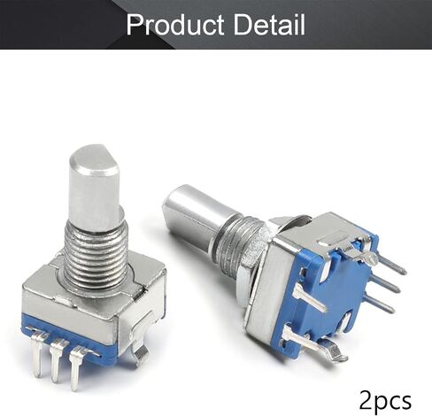 Fielect 360 Degree Rotary Encoder Code Switch Digital Potentiometer EC11 7 Pins 15mm Shaft Height 2Pcs in Saudi Arabia