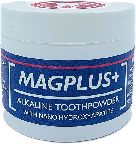 MagPlus+ Premium Toothpowder, Mint, 35 g, Magnesium and Hydroxyapatite, Acid Protection, Remineralize Enamel, Relieve Sensitivity, & Whiten Teeth, Antiplaque, Made in USA (35 g, Wild Mint) in Saudi Arabia