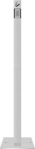 outdoor ashtray 40" Black Free Standing cigarette butt disposal outdoor for Commercial Offices, Restaurants, Bars,Convenience Stores,ashtray for outside patio (Brushed - Round) in Saudi Arabia