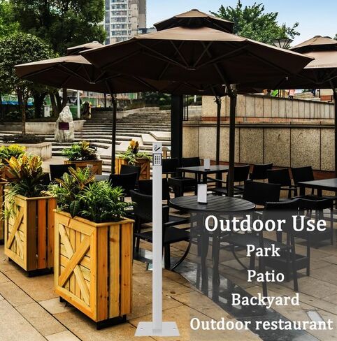 outdoor ashtray 40" Black Free Standing cigarette butt disposal outdoor for Commercial Offices, Restaurants, Bars,Convenience Stores,ashtray for outside patio (Brushed - Round) in Saudi Arabia