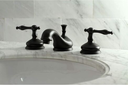 Kingston Brass KS1166NL Heritage Widespread Bathroom Faucet, Polished Nickel, 5.5 x 3.5 x 2.75 in Saudi Arabia