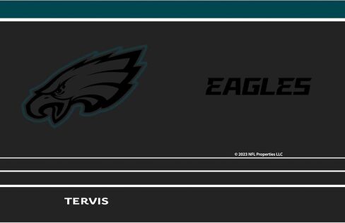 كوب سفر Tervis Traveler NFL Philadelphia Eagles - Night Game ثلاثي الجدران معزول يحافظ على المشروبات باردة وساخنة، 30oz، من الفولاذ المقاوم للصدأ in Saudi Arabia