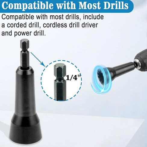 Wire Twisting Tool, Wire Spin Twister Nut, Spin Twist Wire Connector, Wire Twisting Spinner, Wire Spin Driver Nut, Wire Twister Tool for Drill and Wire Connector Driver with 1/4" Chuck in Kuwait