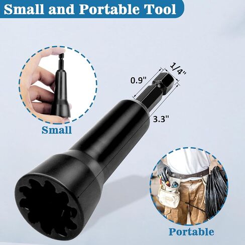 Wire Twisting Tool, Wire Spin Twister Nut, Spin Twist Wire Connector, Wire Twisting Spinner, Wire Spin Driver Nut, Wire Twister Tool for Drill and Wire Connector Driver with 1/4" Chuck in Kuwait