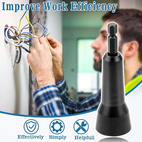 Wire Twisting Tool, Wire Spin Twister Nut, Spin Twist Wire Connector, Wire Twisting Spinner, Wire Spin Driver Nut, Wire Twister Tool for Drill and Wire Connector Driver with 1/4" Chuck in Kuwait