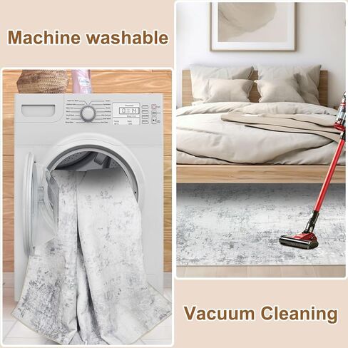 Homcomoda سجاد المنطقة الحديثة 5 × 8 سجاد قابل للغسل لغرفة المعيشة سجاد منطقة كبيرة لغرفة النوم غير قابل للانزلاق سجادة منخفضة الوبر لغرفة الطعام والمكتب المنزلي in Kuwait