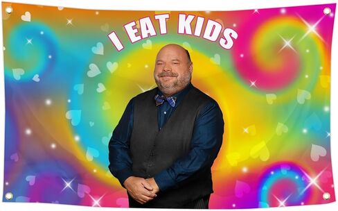I Eat Kids Flag 3x5Ft Funny Flag For College Dorm Room Wall Decor Vivid Color Outdoor Decor Gift Parties Tapestry in Saudi Arabia