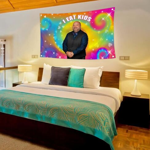 I Eat Kids Flag 3x5Ft Funny Flag For College Dorm Room Wall Decor Vivid Color Outdoor Decor Gift Parties Tapestry in Saudi Arabia