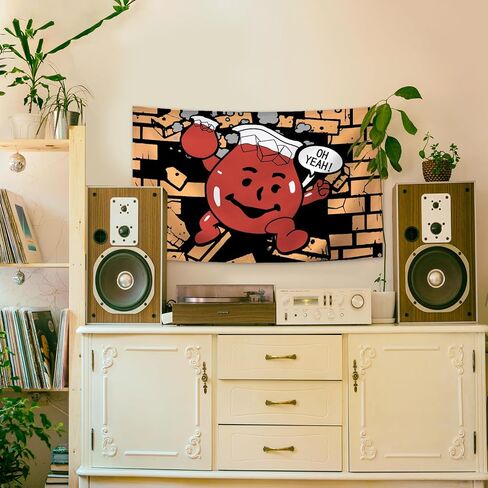 سجادة مضحكة من Kool Aid Man مقاس 3 × 5 أقدام لغرفة النوم وغرفة المعيشة وديكور الحائط في الكلية in Kuwait