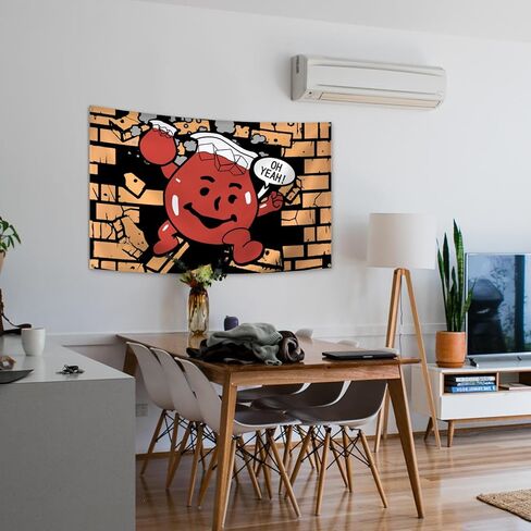 سجادة مضحكة من Kool Aid Man مقاس 3 × 5 أقدام لغرفة النوم وغرفة المعيشة وديكور الحائط في الكلية in Kuwait