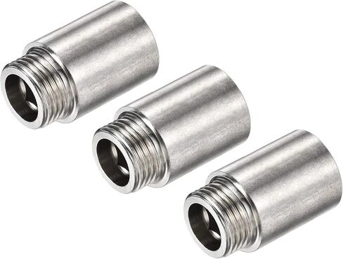 MECCANIXITY Stainless Steel Extension Pipe Fitting 30mm G1/2 Female to G1/2 Male Thread Reducer Coupling Adapter Connector Pack of 3 in Saudi Arabia