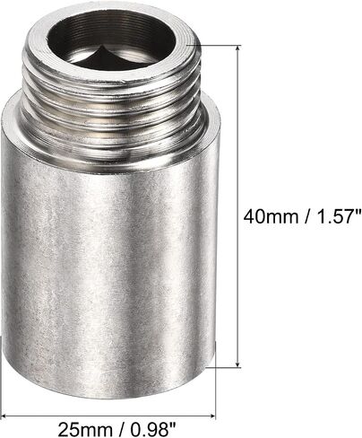 MECCANIXITY Stainless Steel Extension Pipe Fitting 30mm G1/2 Female to G1/2 Male Thread Reducer Coupling Adapter Connector Pack of 3 in Saudi Arabia