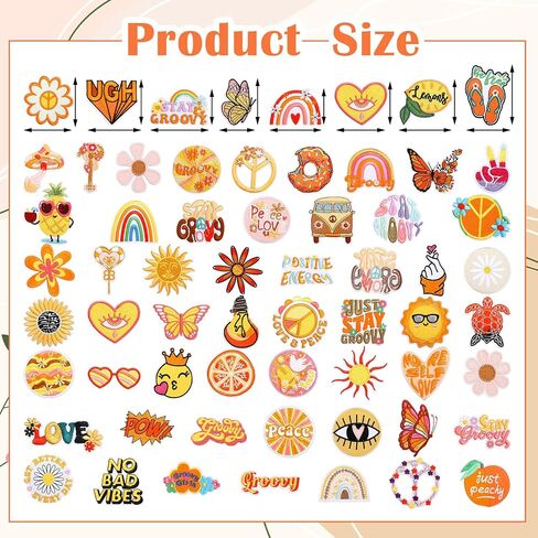 VitalCozy 60 Pcs Pink Preppy Iron on Patches Cowgirl Y2K Applique Repair Embroidered Patches Sew on Patches for Clothing Hat Backpack Jean Jackets Clothes Hats Dress Decorations DIY Craft Accessories in Kuwait