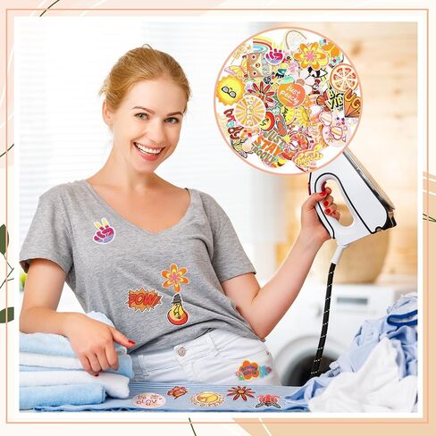 VitalCozy 60 Pcs Pink Preppy Iron on Patches Cowgirl Y2K Applique Repair Embroidered Patches Sew on Patches for Clothing Hat Backpack Jean Jackets Clothes Hats Dress Decorations DIY Craft Accessories in Kuwait
