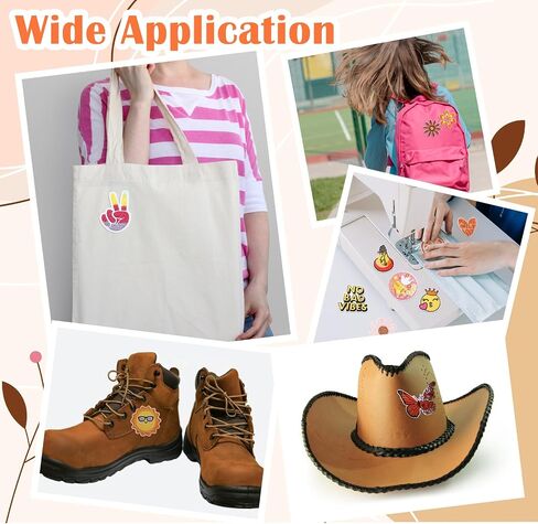 VitalCozy 60 Pcs Pink Preppy Iron on Patches Cowgirl Y2K Applique Repair Embroidered Patches Sew on Patches for Clothing Hat Backpack Jean Jackets Clothes Hats Dress Decorations DIY Craft Accessories in Kuwait