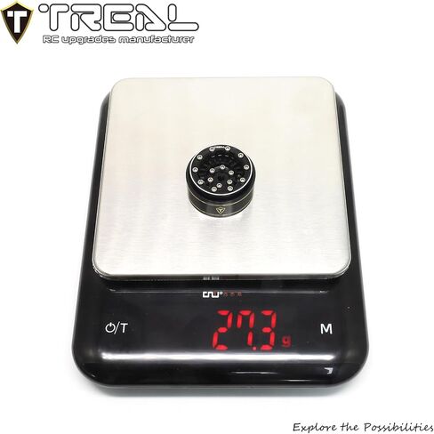 عجلات TREAL SCX24 مقاس 1.0 بوصة (4P) لـ 1/24 Micro RC SCX24 Bronco Gladiator C10 Deadbolt - النوع C (أسود) in Saudi Arabia