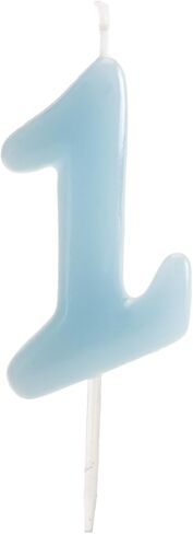 dekora - Original Birthday Candles Numbers in Blue - Candle 1 Birthday Boy - Birthday Candle 1 Year in Kuwait