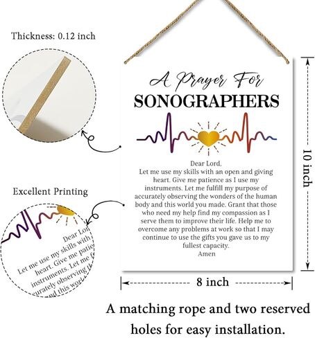 ديكور المنزل لوحة خشبية لافتة معلقة على الحائط، صلاة لمصوري الموجات فوق الصوتية، استشارات علاج الصحة العقلية مكتب ديكور الباب لافتة معلقة خشبية (قطعة واحدة)، هدية فنية تحفيزية للعطلات المسيحية للدراسة -24 in Kuwait