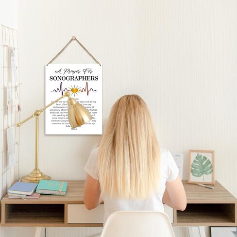 ديكور المنزل لوحة خشبية لافتة معلقة على الحائط، صلاة لمصوري الموجات فوق الصوتية، استشارات علاج الصحة العقلية مكتب ديكور الباب لافتة معلقة خشبية (قطعة واحدة)، هدية فنية تحفيزية للعطلات المسيحية للدراسة -24 in Kuwait