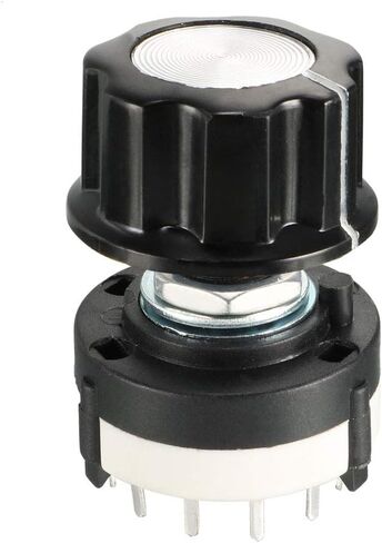 uxcell 1P12T 1 Pole 12 Throw 1Deck Band Channel Rotary Switch Selector with Plastic Knob in Saudi Arabia