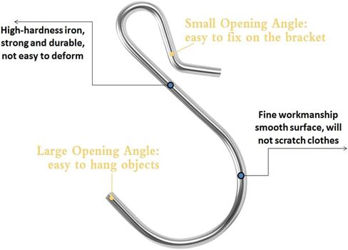 150 قطعة من خطافات معدنية على شكل حرف S، خطافات على شكل حرف S، شماعات معدنية من الفولاذ المقاوم للصدأ، خطافات تعليق من نوع مشبك معدني مصقول، خطافات على شكل حرف S، مناسبة للاستخدام الداخلي والخارجي، مصنوعات يدوية (فضية) in Kuwait