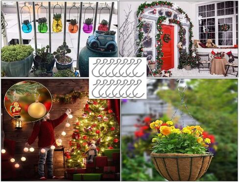 150 قطعة من خطافات معدنية على شكل حرف S، خطافات على شكل حرف S، شماعات معدنية من الفولاذ المقاوم للصدأ، خطافات تعليق من نوع مشبك معدني مصقول، خطافات على شكل حرف S، مناسبة للاستخدام الداخلي والخارجي، مصنوعات يدوية (فضية) in Kuwait