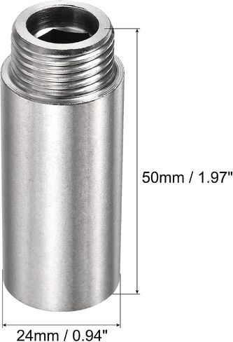 MECCANIXITY Stainless Steel Extension Pipe Fitting 30mm G1/2 Female to G1/2 Male Thread Reducer Coupling Adapter Connector Pack of 3 in Saudi Arabia