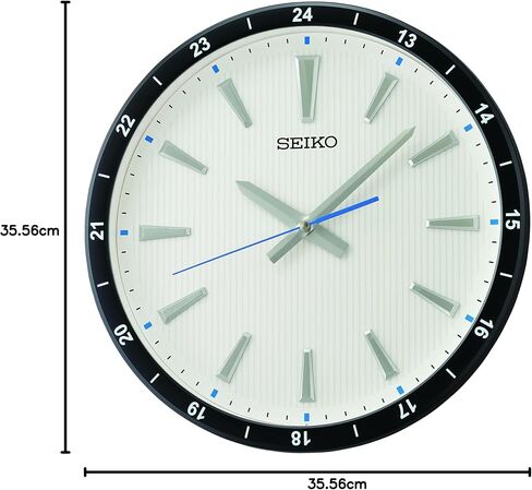 Seiko 14 Inch Kao Wall Clock, Black in Saudi Arabia