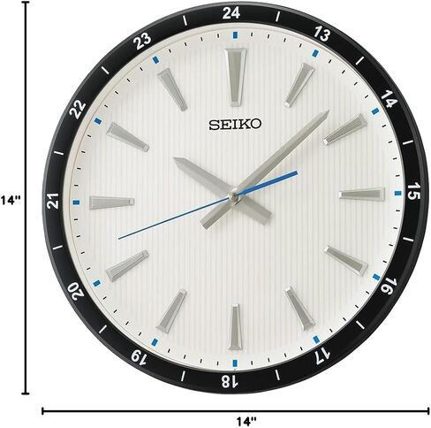 Seiko 14 Inch Kao Wall Clock, Black in Saudi Arabia