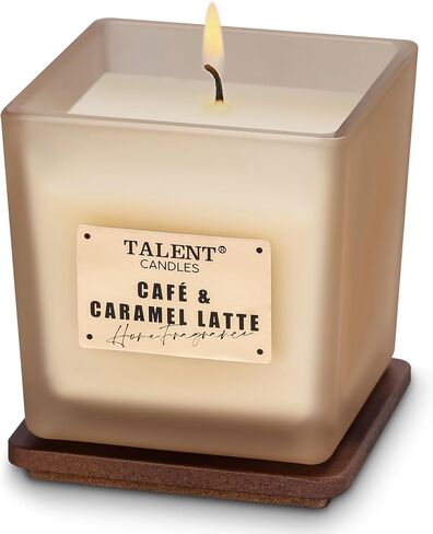 Deluxe Noble Scented Candles, Soy Candles for Home Scented, 7.05oz, Aromatherapy Candles with Lid, Cafe & Caramel Latte in Saudi Arabia