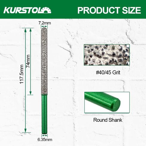 لقمة هاون ماسية من KURSTOL - 5/16 بوصة × 4 بوصة مع خيط 58-11 لإزالة ملاط ​​البناء بالطوب والحجر وقطعة طاحونة زاوية خرسانية in Kuwait
