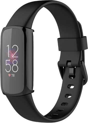 FitTurn 3 Packs Screen Protector Compatible with Fitbit Luxe Fitness and Wellness Tracker Ultra Slim Soft Full Cover Case Repalement Accessories -Soft, Convenient and Practical (Gold,RoseGold,Pink) in Saudi Arabia