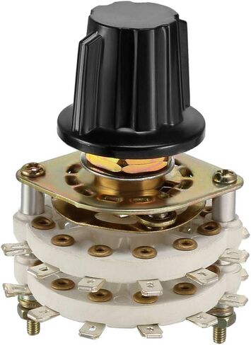 uxcell 2P8T 2 Pole 8 Position 2 Deck Band Channel Rotary Switch Selector with Knob in Saudi Arabia