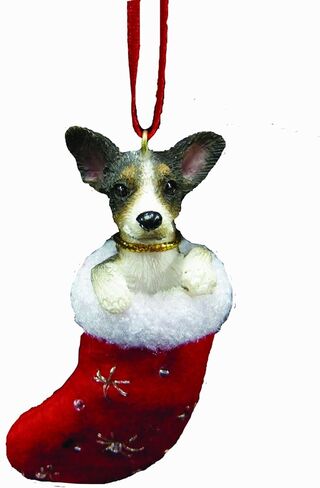زينة جورب عيد الميلاد من رات ترير مع تفاصيل "Santa's Little Pals" مرسومة يدويًا ومخيطة in Saudi Arabia
