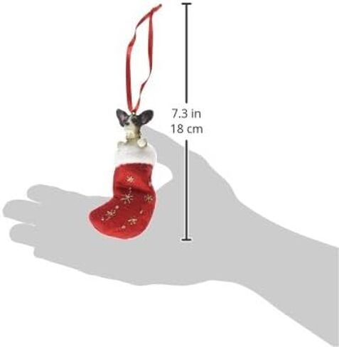 زينة جورب عيد الميلاد من رات ترير مع تفاصيل "Santa's Little Pals" مرسومة يدويًا ومخيطة in Saudi Arabia
