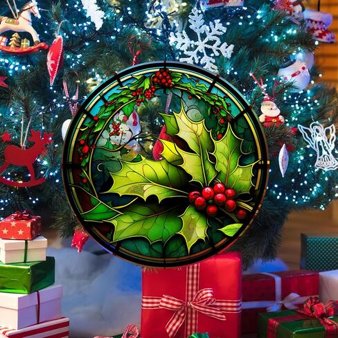 4 Sheets Christmas Window Clings,Christmas Cardinal Window Stickers,Christmas Decorations Christmas Decor for Glass Windows,Painted Window Clings with Cardinal,Poinsettia,Rooster (JD139) in Saudi Arabia