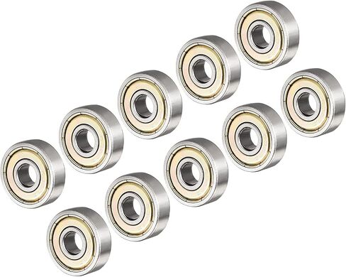 Deep Groove Ball Bearing, 687ZZ Model 7mm ID 14mm OD 5mm Thick, Carbon Steel Double Shield Bearings - (Applications: for Motor Skateboards Roller Wheels), 4 - Pieces in Saudi Arabia