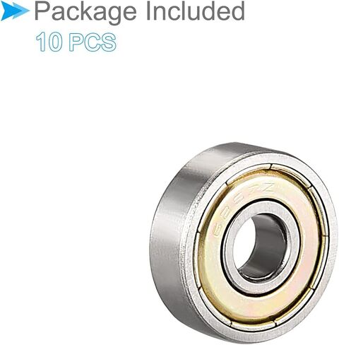 Deep Groove Ball Bearing, 687ZZ Model 7mm ID 14mm OD 5mm Thick, Carbon Steel Double Shield Bearings - (Applications: for Motor Skateboards Roller Wheels), 4 - Pieces in Saudi Arabia