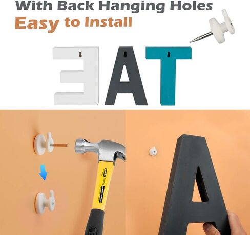 Solution4Patio Wooden EAT Decorative Signs with Back Hanging Holes, Freestanding Cutout Words Table Centerpiece, Rustic Letters for Dining Room, Kitchen Decor #D307A00 in Saudi Arabia