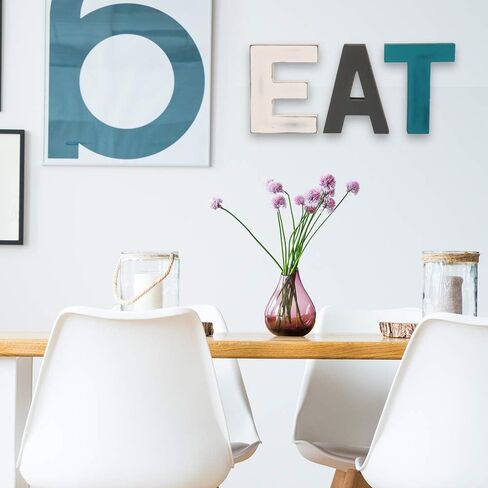 Solution4Patio Wooden EAT Decorative Signs with Back Hanging Holes, Freestanding Cutout Words Table Centerpiece, Rustic Letters for Dining Room, Kitchen Decor #D307A00 in Saudi Arabia