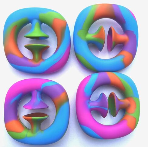 Suction Cup Fidget Toy for Kids, Adults by Fenrici, Dual Auditory, Sensory Stress Relief, Hand Grip Suction Cup for Occupational Therapy, A Great Alternative to Stress Ball, Pastel, Rainbow in Kuwait