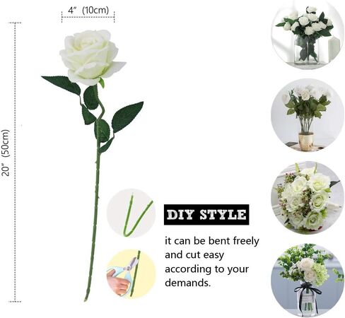 Omygarden Purple Artificial Rose Flower Bouquet, Fake Silk Roses, Wedding Party Home Office Decoration,10PCS in Saudi Arabia