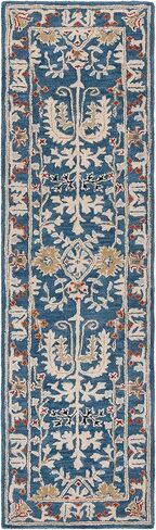 سجادة SAFAVIEH Antiquity Collection - 2'3" x 6'، أزرق داكن ومتعدد، صوف شرقي تقليدي مصنوع يدويًا، مثالية للمناطق ذات حركة المرور العالية في غرفة المعيشة وغرفة النوم (AT64B) in Saudi Arabia